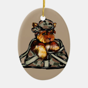 YORKIE POO CERAMIC ORNAMENT