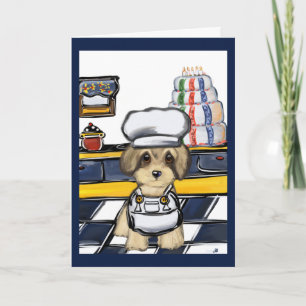 Yorkie Poo Chef Card