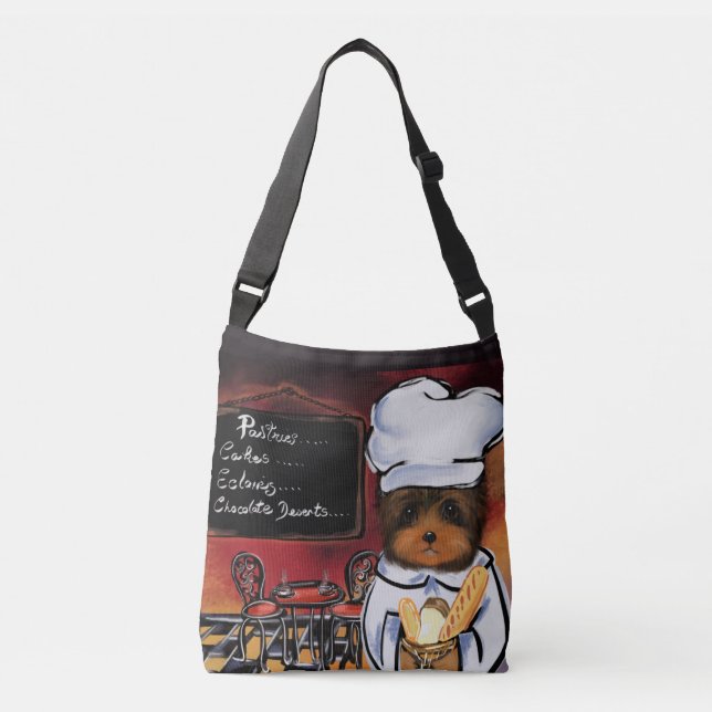 YORKIE POO   CHEF   CROSSBODY BAG (Front)