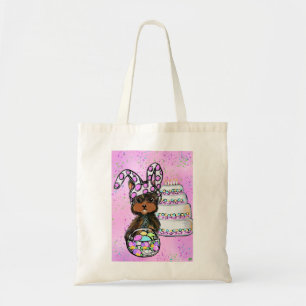 Yorkie Poo Easter Tote Bag