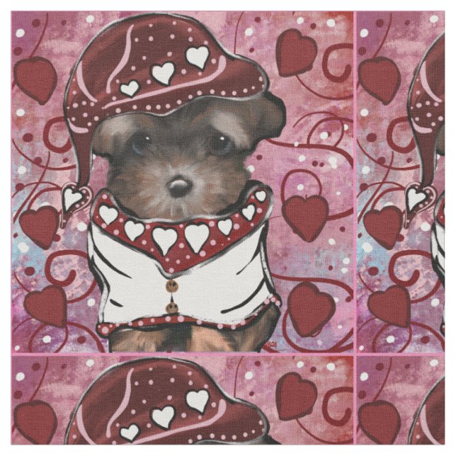 Yorkie Poo Fabric (Close Up)