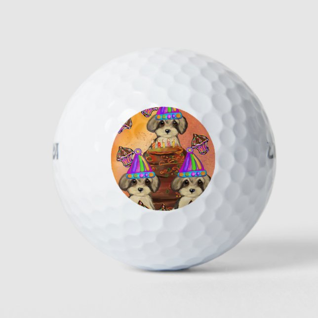 Yorkie Poo Golf Balls (Front)