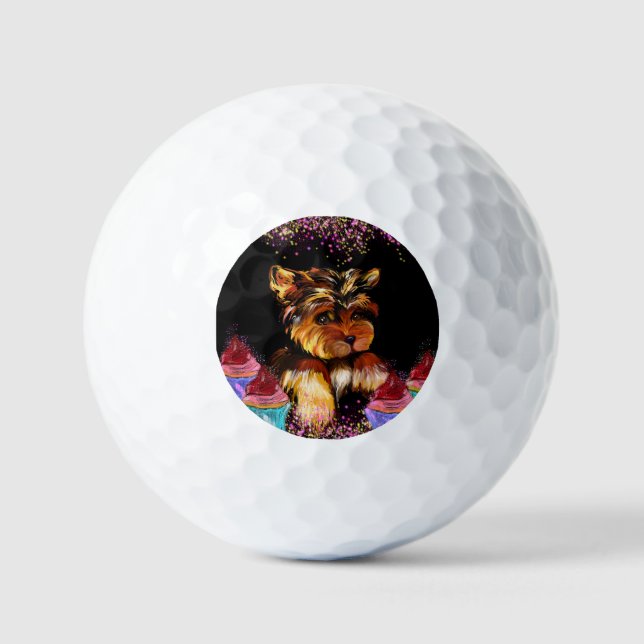 Yorkie Poo Golf Balls (Front)