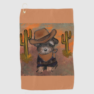 Yorkie Poo Golf Towel