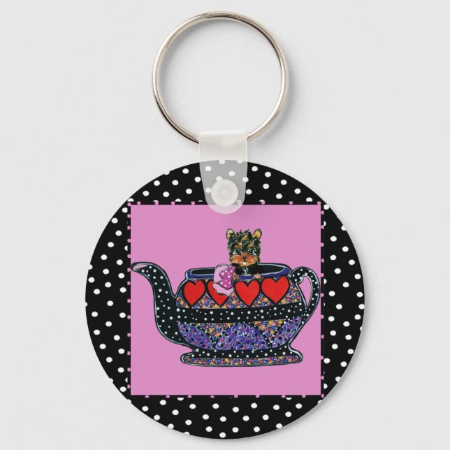 Yorkie Poo Keychain (Front)