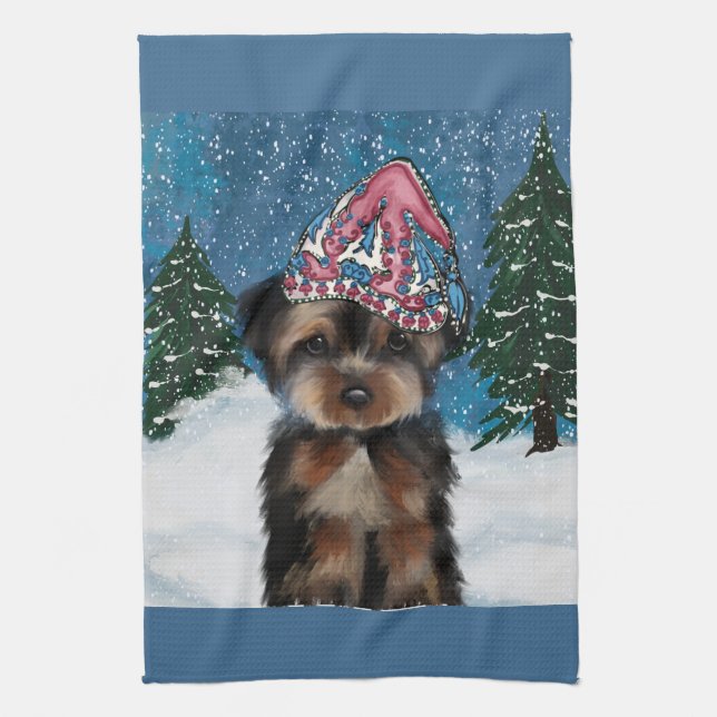 YORKIE POO KITCHEN TOWEL (Vertical)