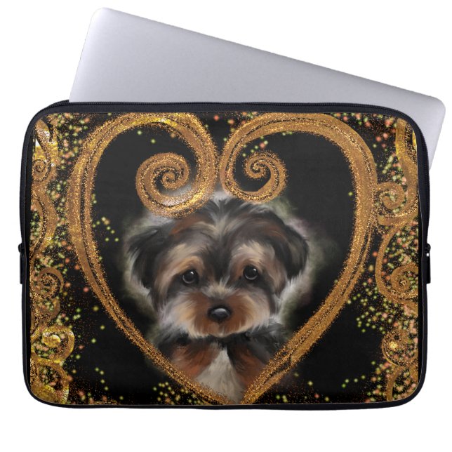 Yorkie Poo Laptop Sleeve (Front)