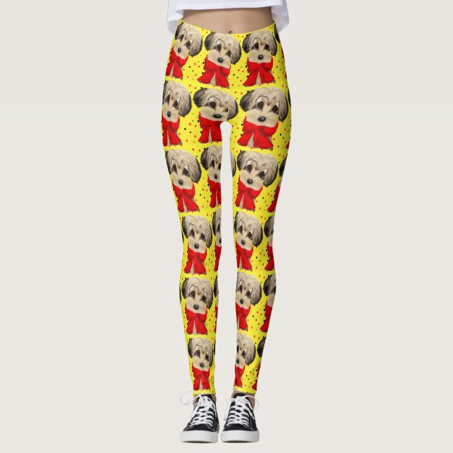 Yorkie Poo Leggings (Front)