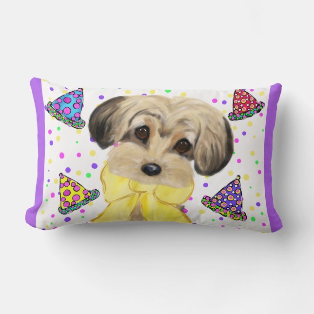 YORKIE POO LUMBAR PILLOW (Front)