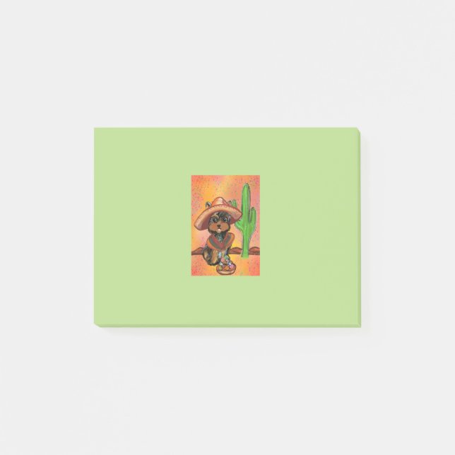 Yorkie poo mexico post-it notes (Front)