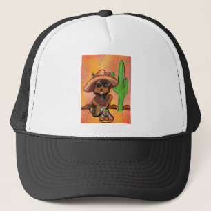 Yorkie poo mexico trucker hat