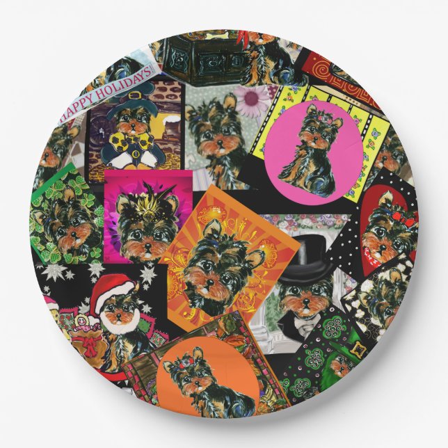 YORKIE POO PAPER PLATE (Front)