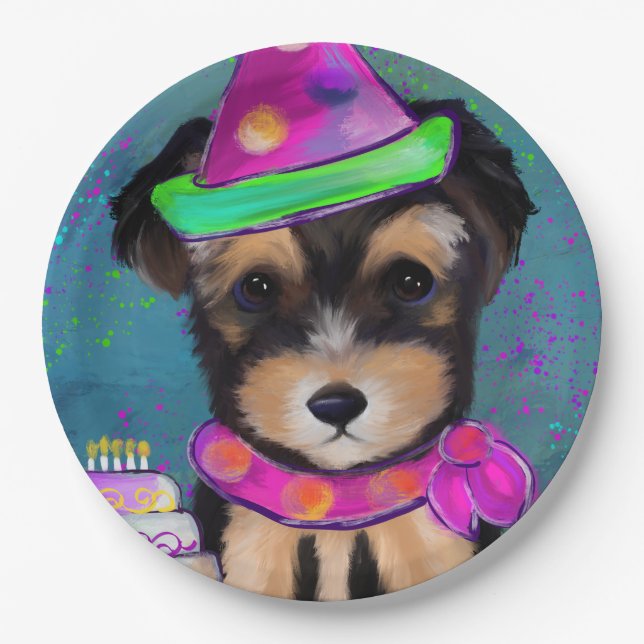 Yorkie Poo         Paper Plate (Front)