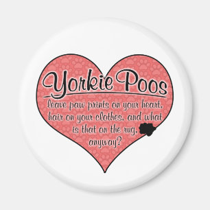 Yorkie Poo Paw Prints Dog Humour Magnet