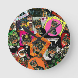 YORKIE POO ROUND CLOCK