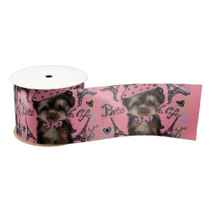 YORKIE POO SATIN RIBBON