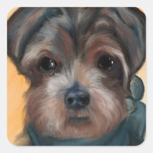 YORKIE POO            SQUARE STICKER