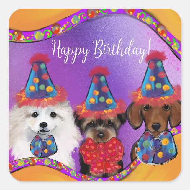 Yorkie Poo  Square Sticker (Front)