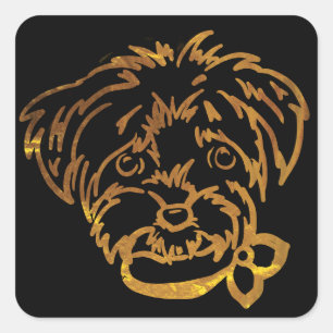 Yorkie Poo  Square Sticker