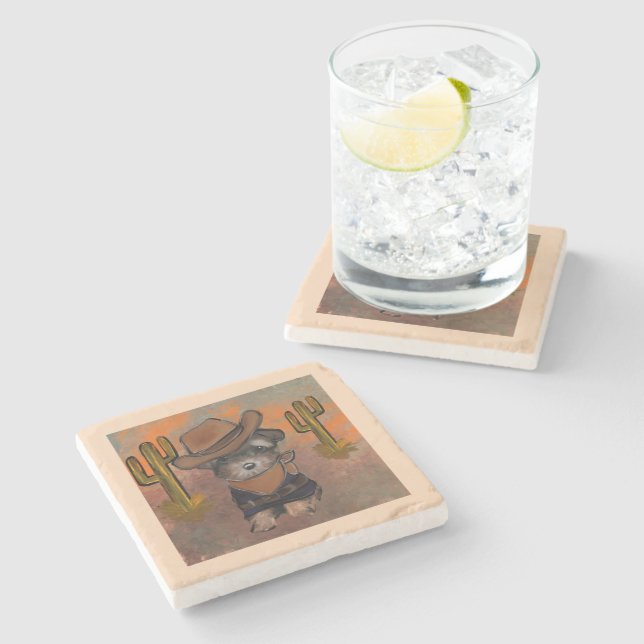 Yorkie Poo Stone Coaster (Side)