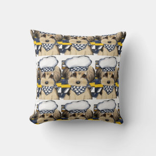 YORKIE POO THROW PILLOW