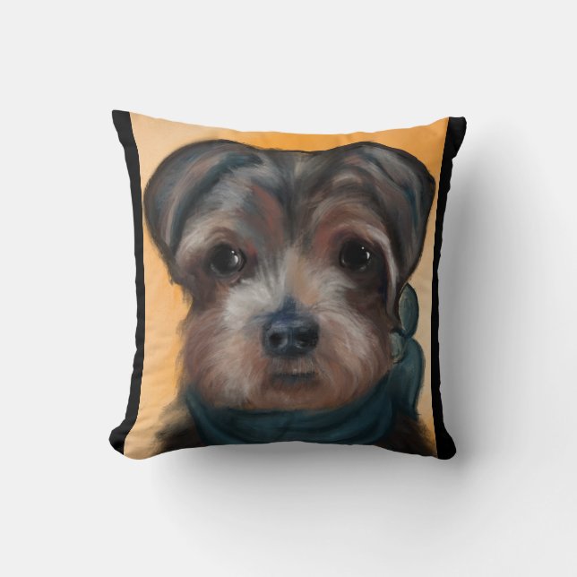 YORKIE POO          THROW PILLOW (Front)