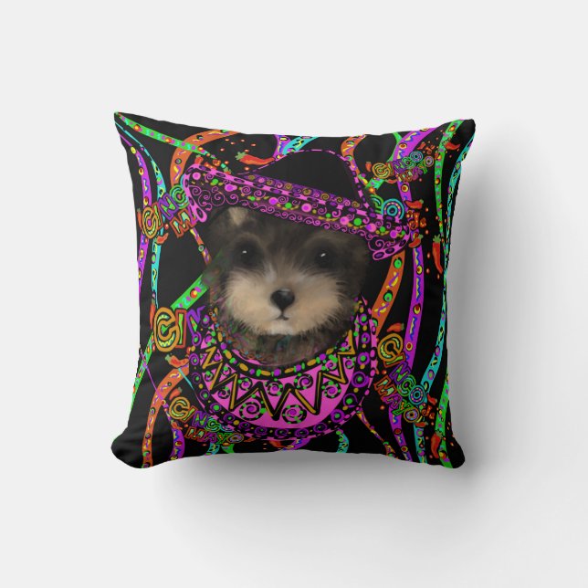 Yorkie Poo   Throw Pillow (Front)