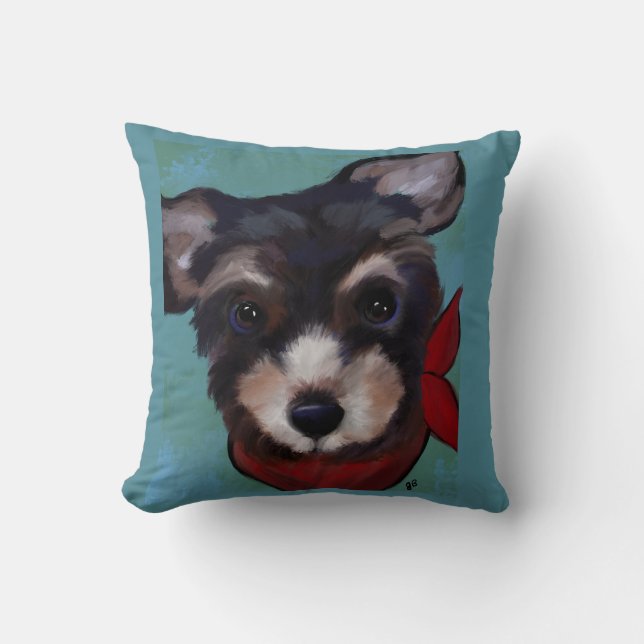 Yorkie Poo             Throw Pillow (Front)