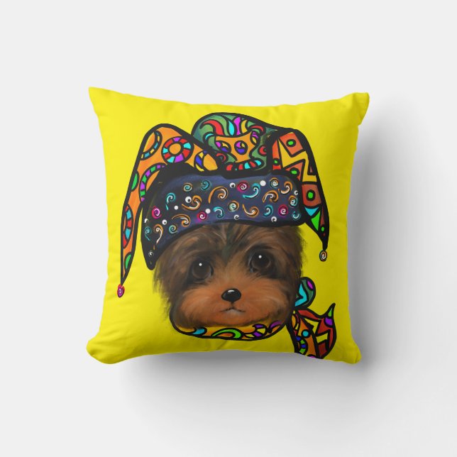YORKIE POO          THROW PILLOW (Front)