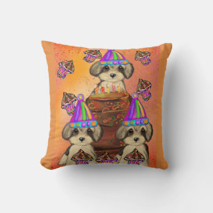 Yorkie Poo Throw Pillow