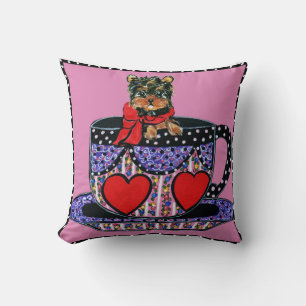 Yorkie Poo Throw Pillow