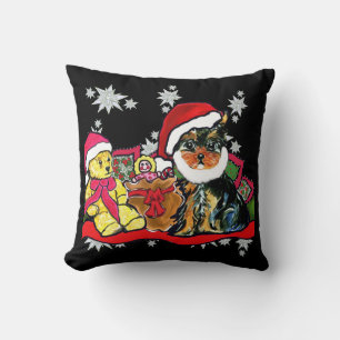 YORKIE POO THROW PILLOW