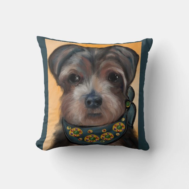 YORKIE POO           THROW PILLOW (Front)