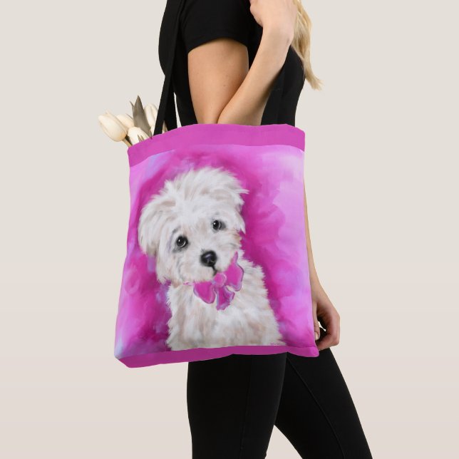 YORKIE POO TOTE BAG (Close Up)