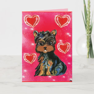 Yorkie Poo Valentine Card