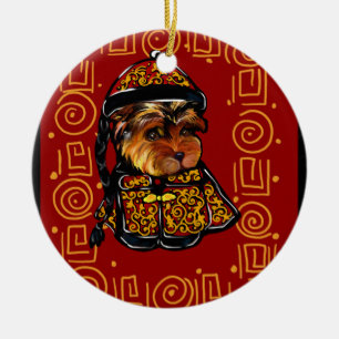 Yorkie Poo - Year of the Dog Ceramic Ornament