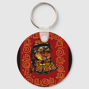 Yorkie Poo Year of the Dog Keychain