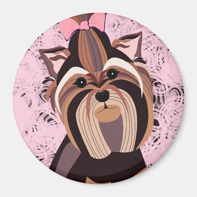 Yorkie Portrait Magnet (Front)