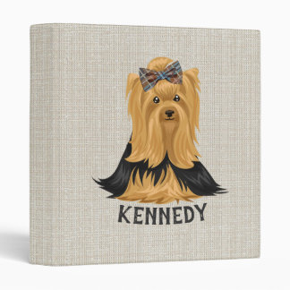 Yorkie Puppy | Dog Yorkshire Terrier Personalized Binder