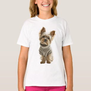 Yorkie Puppy in Knit Sweater Kids