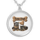 Yorkie Puppy Love Heart Custom Pendant Necklace