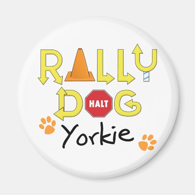 Yorkie Rally Dog Magnet (Front)