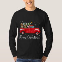 Yorkie Red Truck Christmas Santa Hat Dog Xmas