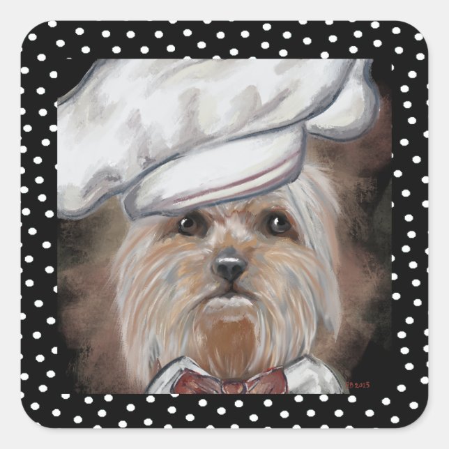 Yorkie Square Sticker (Front)