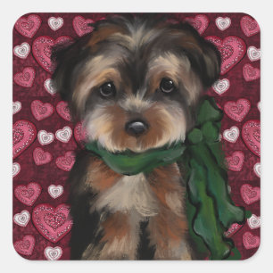 YORKIE                  SQUARE STICKER