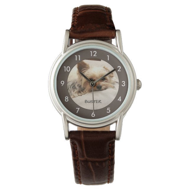 Yorkie Terrier Dog Personalized  Watch (Front)