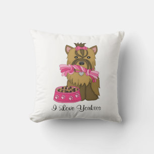 Yorkie Throw Pillow