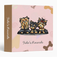 Yorkie Trio Off-Leash Art™ Pet Records Custom
