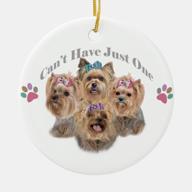 Yorkie vous ne pouvez pas avoir juste un ornement (Devant)