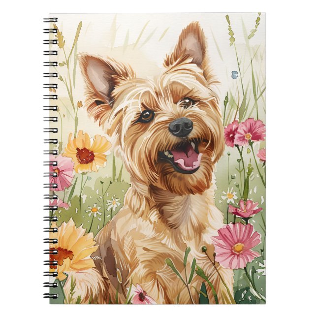 Yorkie Watercolor Dog Lover Notebook Gift (Front)